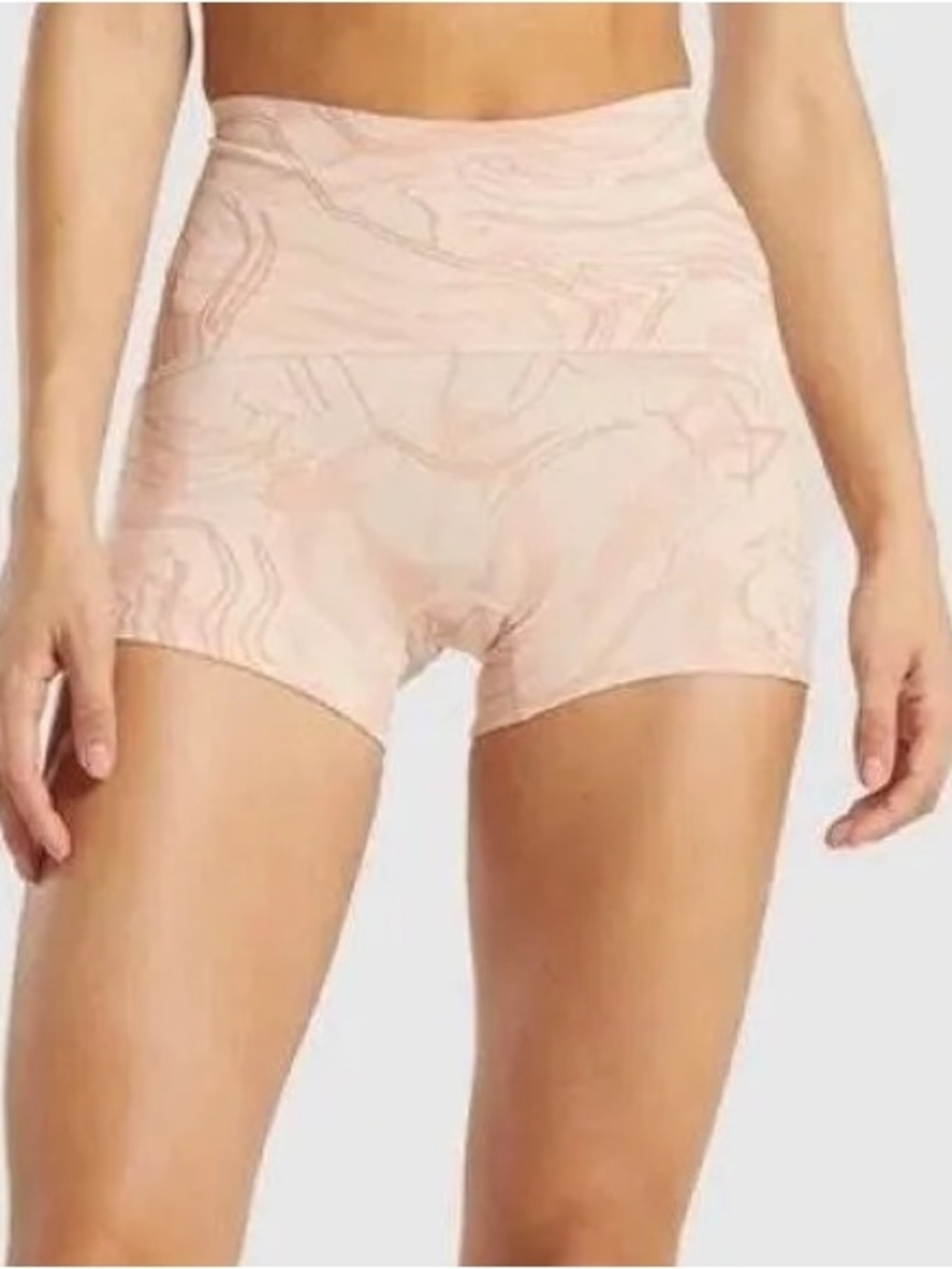 GYMSHARK /// Women’s GS Power Support Shorts - Light Pink Marble - Size S